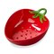 Strawberry Berry Bowl - Red Snack Bowl, Dishwasher Safe, 9" L x 6.5" W x 2.5" H, Perfect for Everyday Use